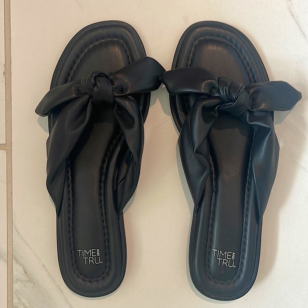Black Bow Sandals